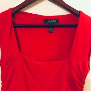 Ralph Lauren Red Sheath, Dress, Size 2